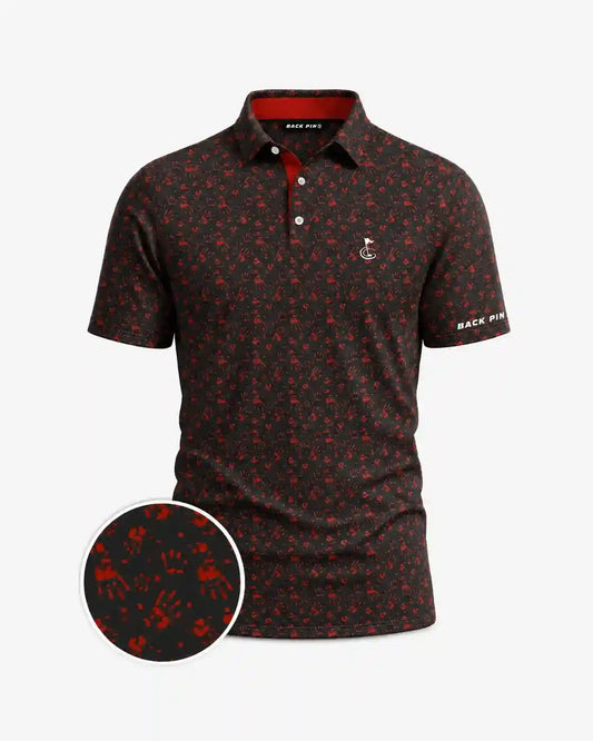 Halloween Bloodstain Handprint Polo