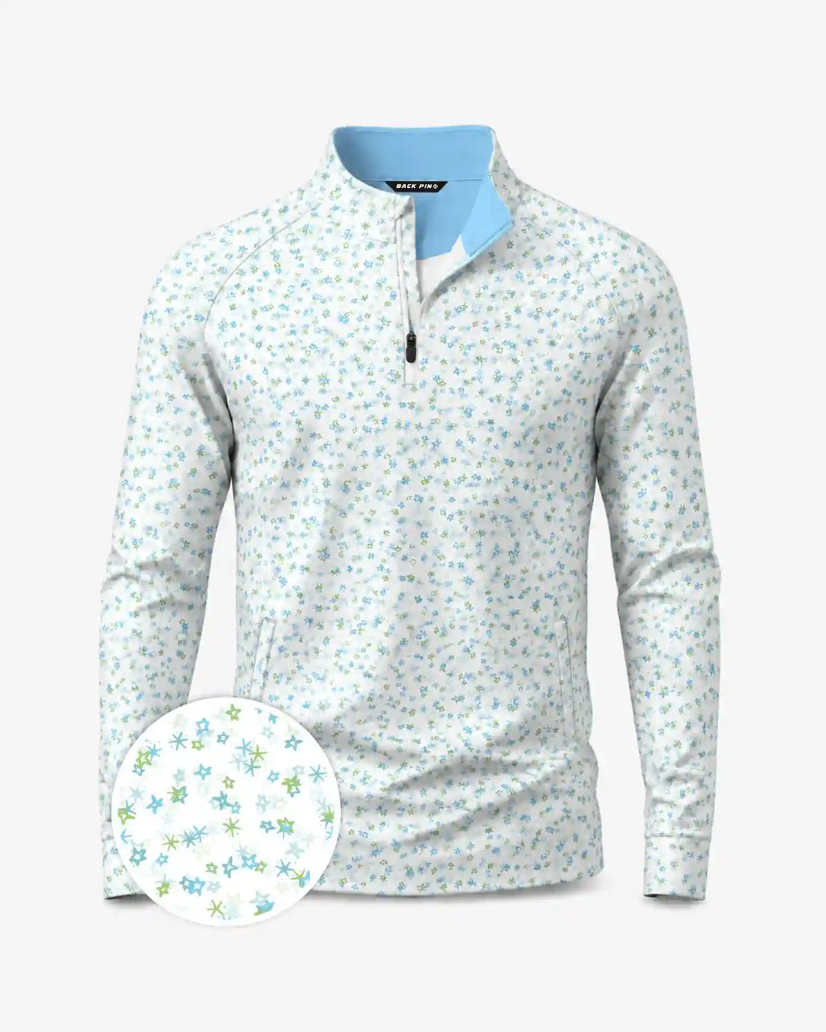 Christmas Star Print Quarter Zip