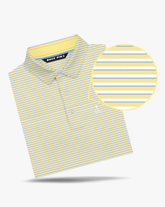 Yellow Striped Polo Shirt