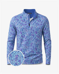 Coastal Paisley Quarter Zip