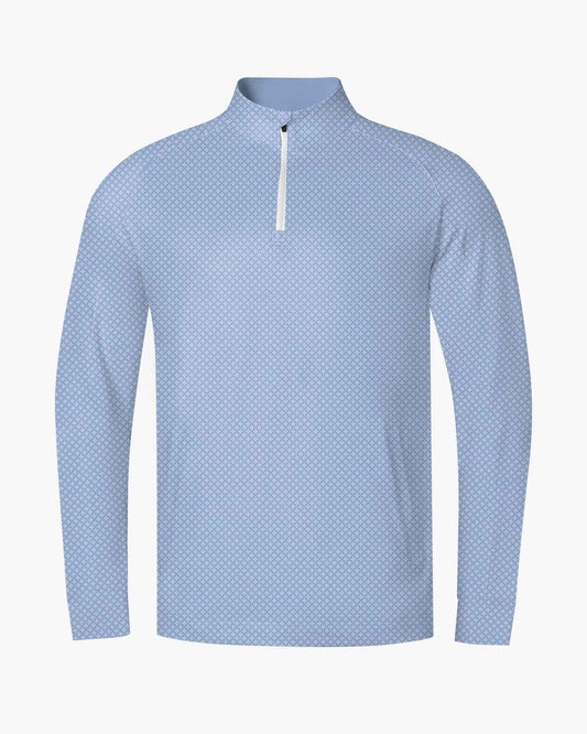 Color-Blocked Stretch Quarter Zip