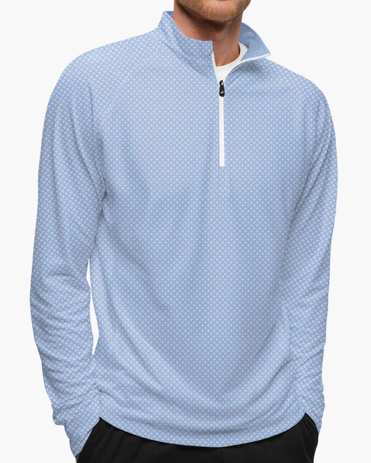 Color-Blocked Stretch Quarter Zip