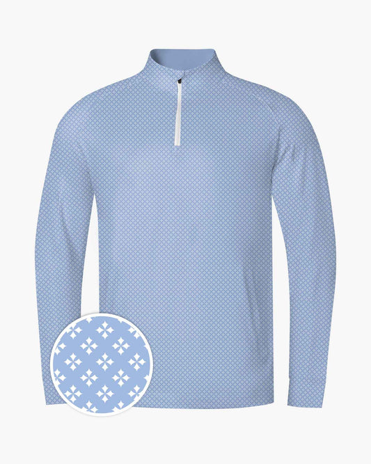 Color-Blocked Stretch Quarter Zip