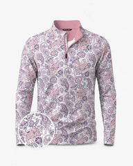 Coral Paisley Golf Quarter Zip - Back Pin Golf