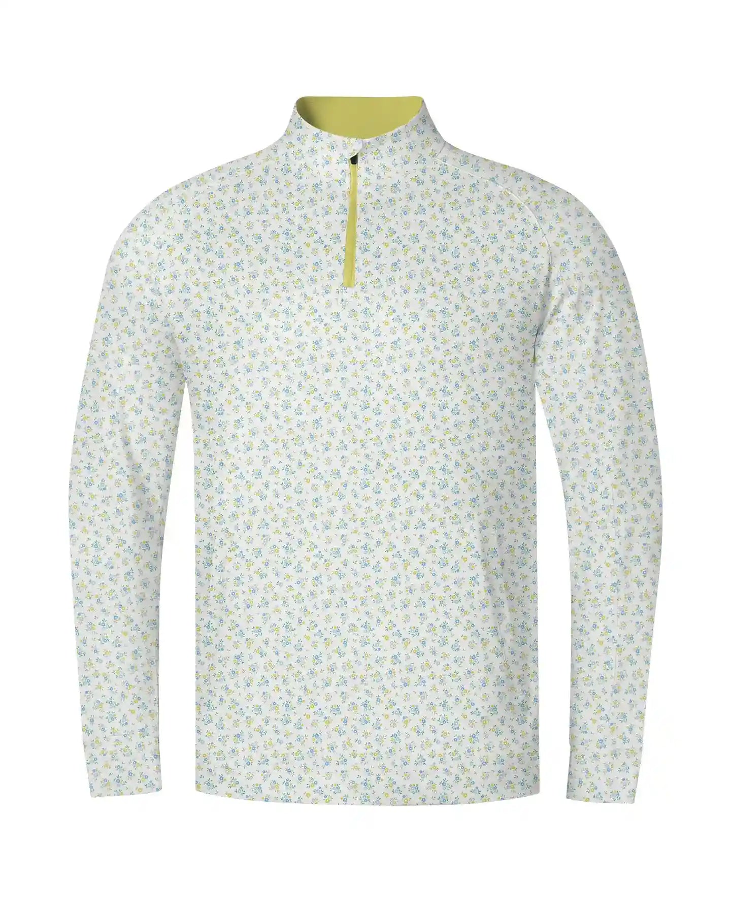 Ditsy Floral Quarter Zip-Back Pin Golf
