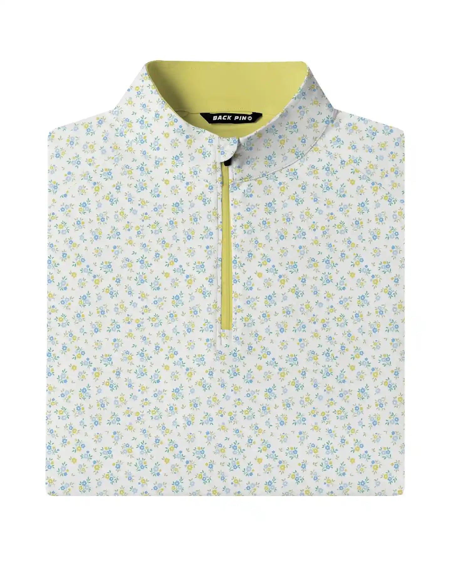 Ditsy Floral Quarter Zip-Back Pin Golf2