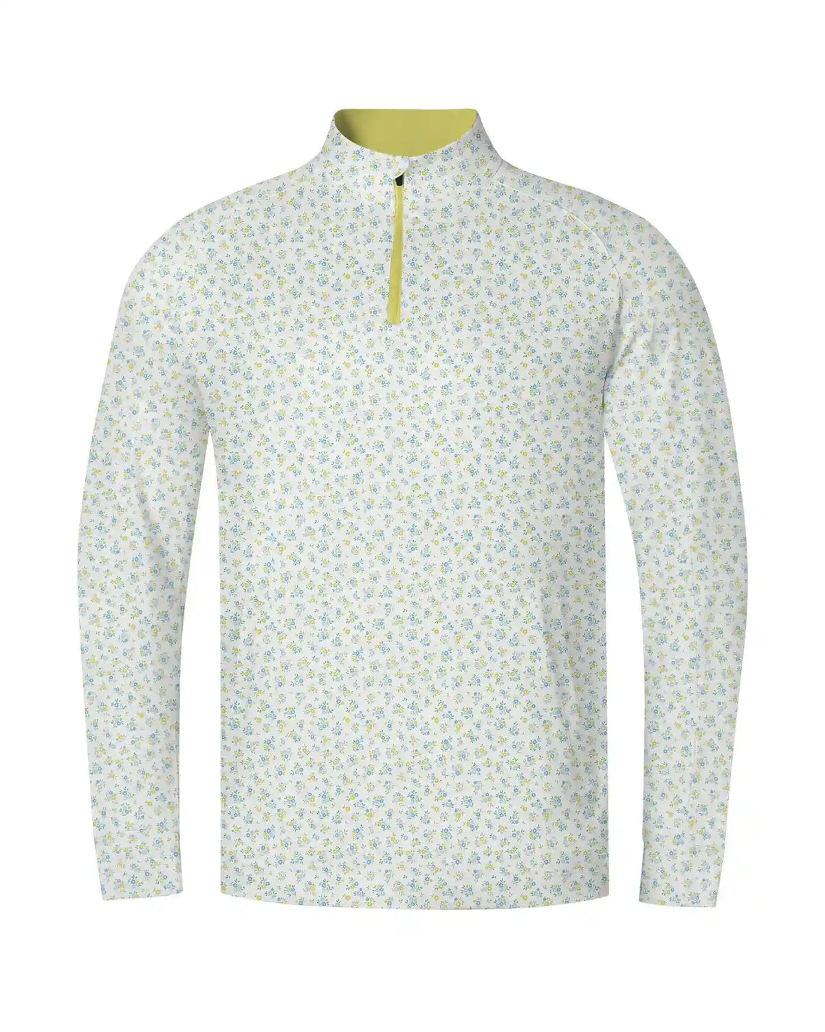 Ditsy Floral Quarter Zip-Back Pin Golf