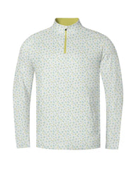 Ditsy Floral Quarter Zip-Back Pin Golf