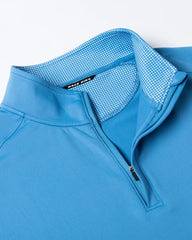 Elite Performance Quarter Zip - Blue - Back Pin Golf