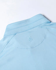 Elite Performance Quarter Zip - Light Blue - Back Pin Golf