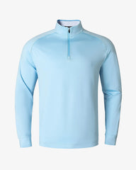 Elite Performance Quarter Zip - Light Blue - Back Pin Golf