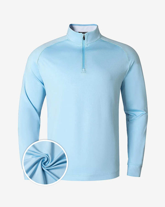 Elite Performance Quarter Zip - Light Blue