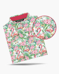 Flamingo Hibiscus Polo