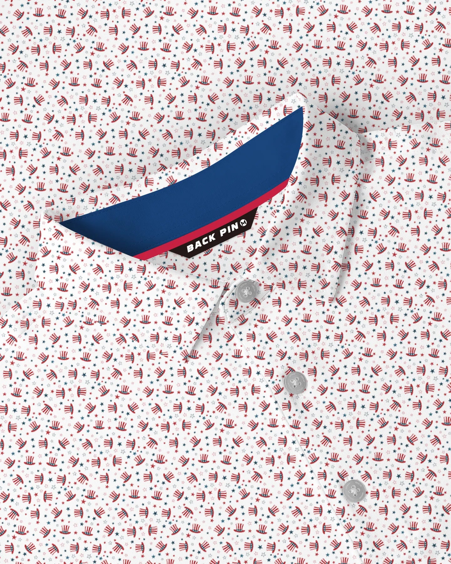Freedom Hat Print Performance Polo