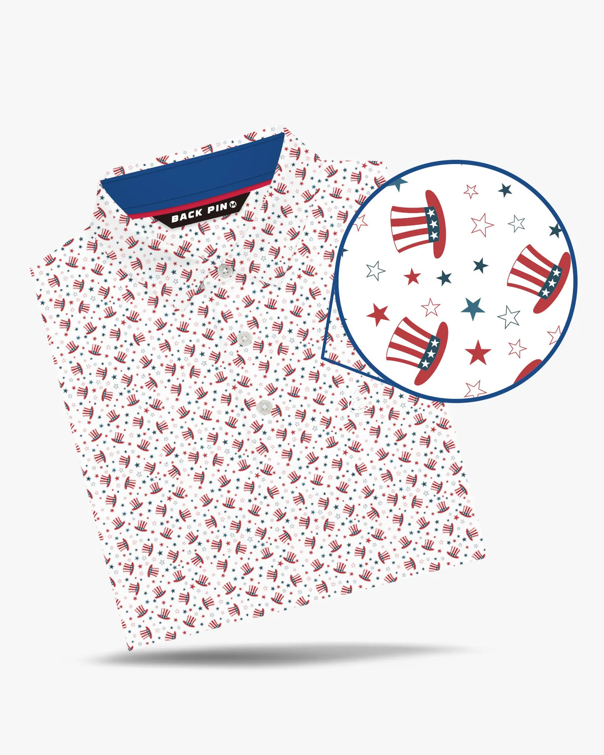 Freedom Hat Print Performance Polo