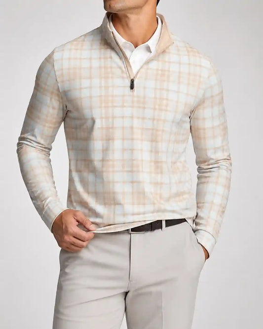 Golden Hour Plaid Quarter Zip