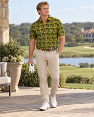 Green Pumpkin Cat Polo