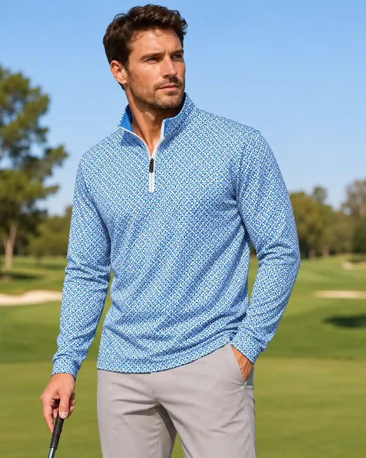 Ivy Blue Geo Quarter Zip