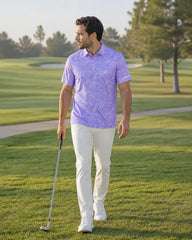 Lavender Paisley Polo