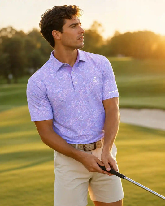 Lavender Paisley Polo