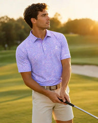 Lavender Paisley Polo