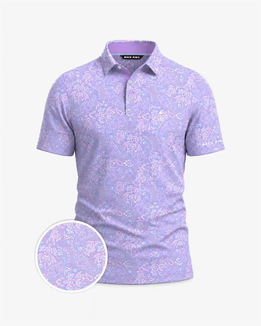Lavender Paisley Polo
