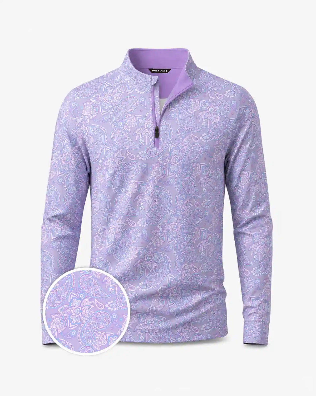 Lavender Paisley Quarter Zip