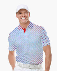 Light Blue Flag Star Polo