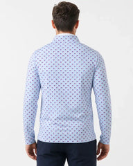 Light Blue Flag Star Quarter Zip