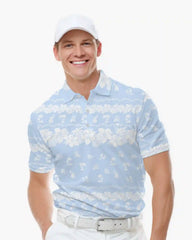 Light Blue Luau Tropic Polo