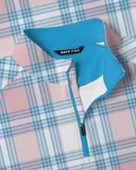 Lightweight Plaid Quarter Zip