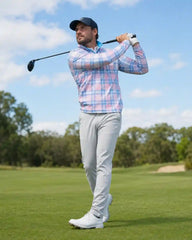 Lightweight Plaid Quarter Zip