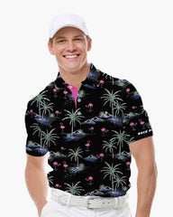 Midnight Island Flamingo Polo