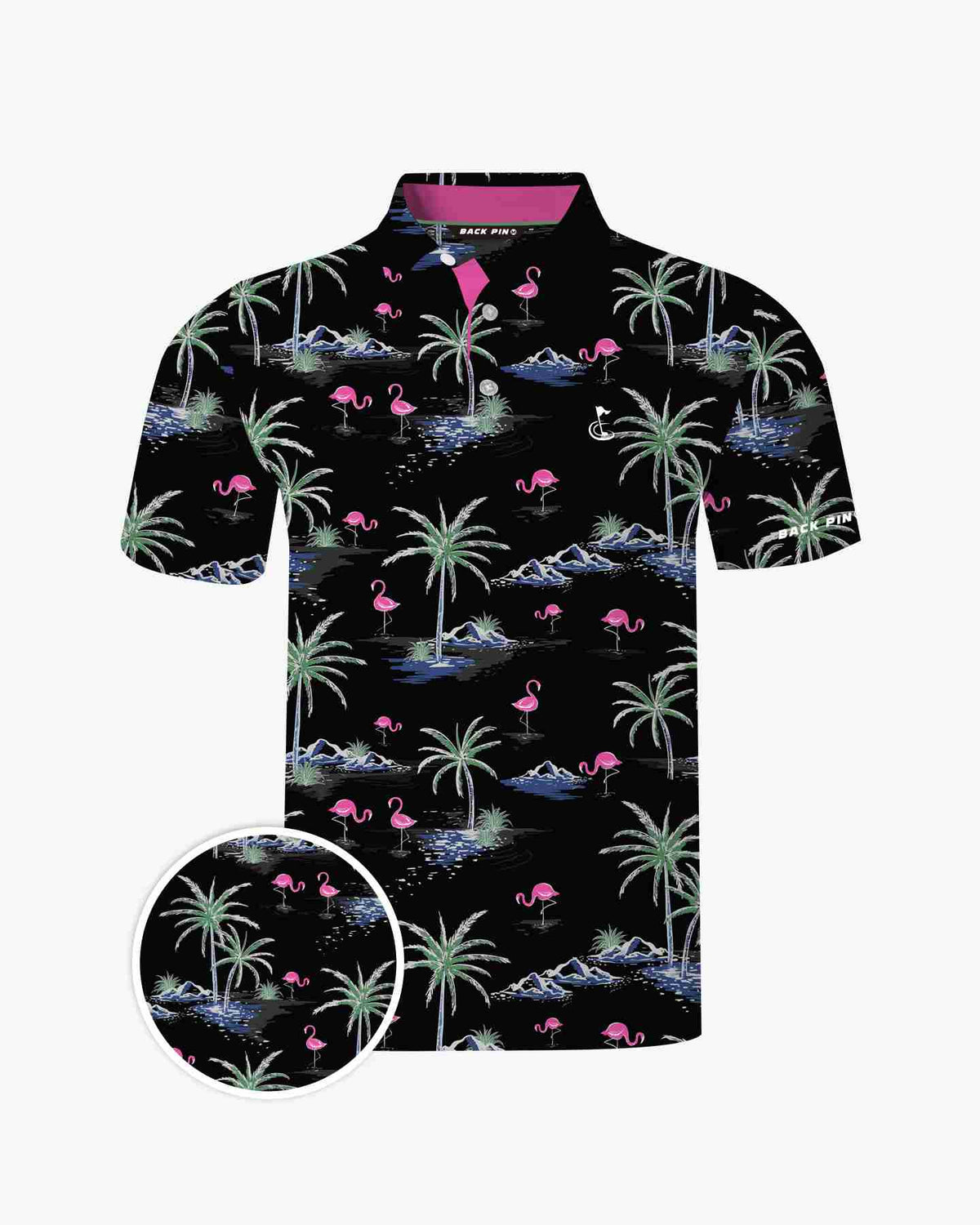 Midnight Island Flamingo Polo