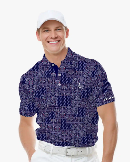 Midnight Paisley Polo-Back Pin Golf