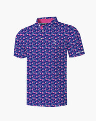 Midnight Palm Flamingo Polo