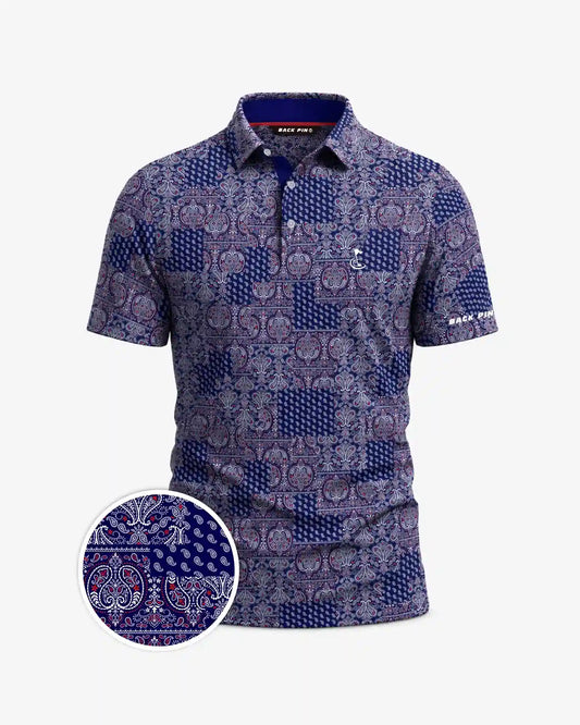 Midnight Paisley Polo-Back Pin Golf