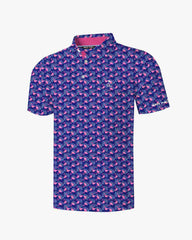 Midnight Palm Flamingo Polo