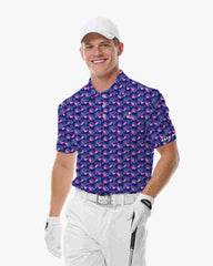 Midnight Palm Flamingo Polo