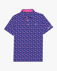 Midnight Palm Flamingo Polo