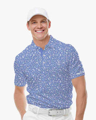 Navy Scroll Bloom Polo