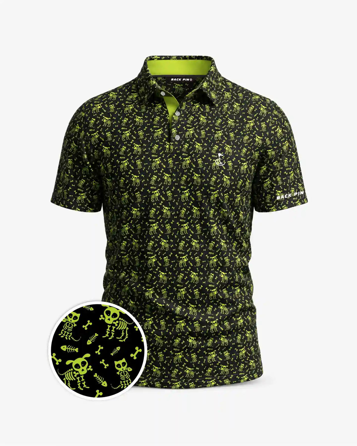 Neon Skeleton Pets Polo