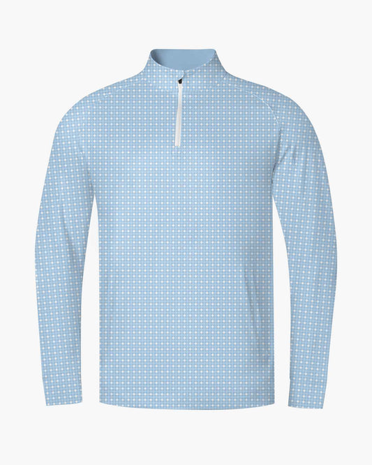 Ocean Sky Plaid Quarter Zip