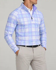 Old Money Plaid Quarter Zip