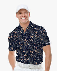 Paisley Print Shirt - Navy