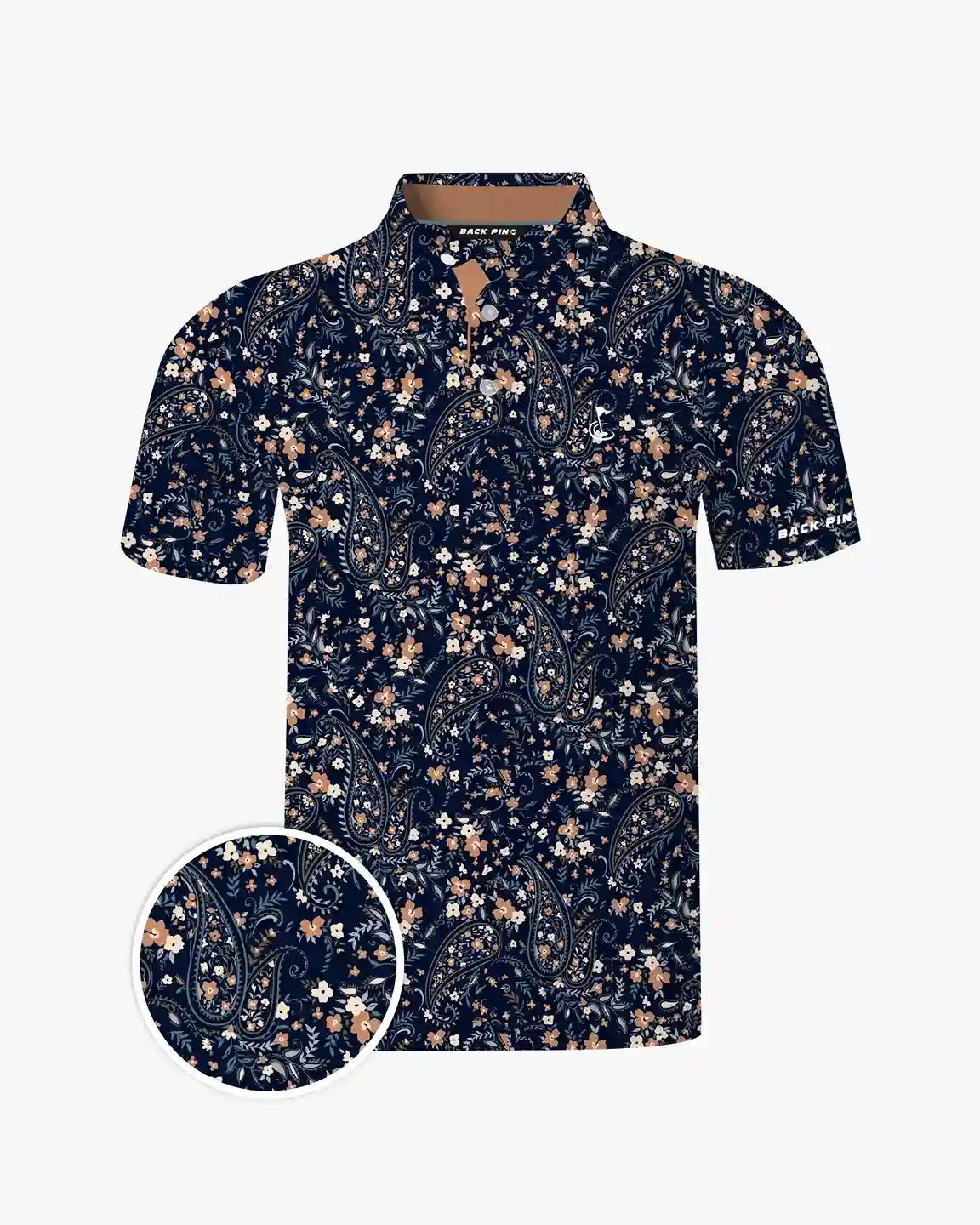 Paisley Print Shirt - Navy