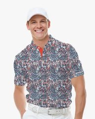 Paisley Print Shirt - Orange