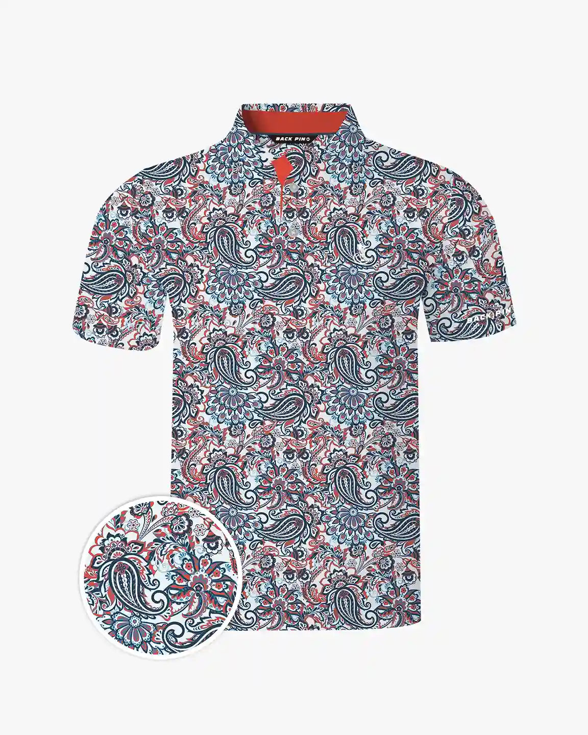 Paisley Print Shirt - Orange