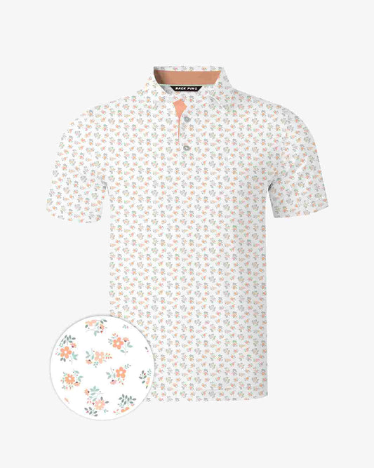Peach Ditsy Polo