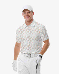 Peach Ditsy Polo